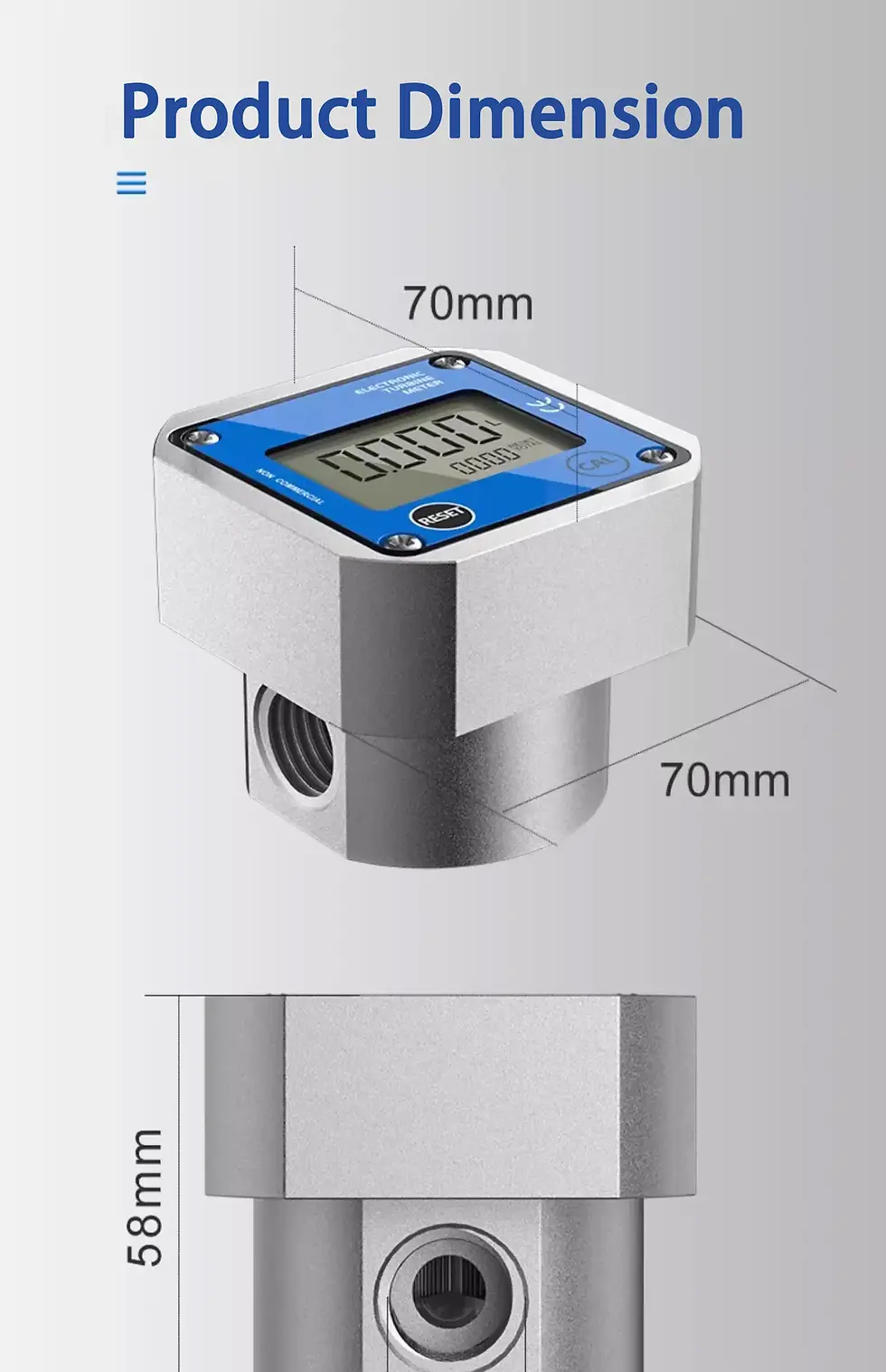 Thumbnail: Micro Turbine Flow Meter with RS485 Modbus for Water, Oil and Liquid Measurement