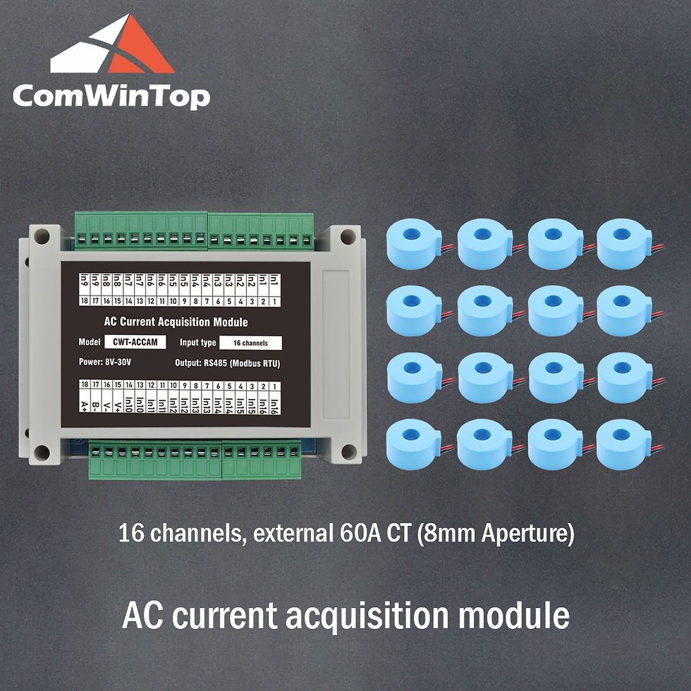 Thumbnail: 16-channel RS485 Modbus AC Current Acquisition Module