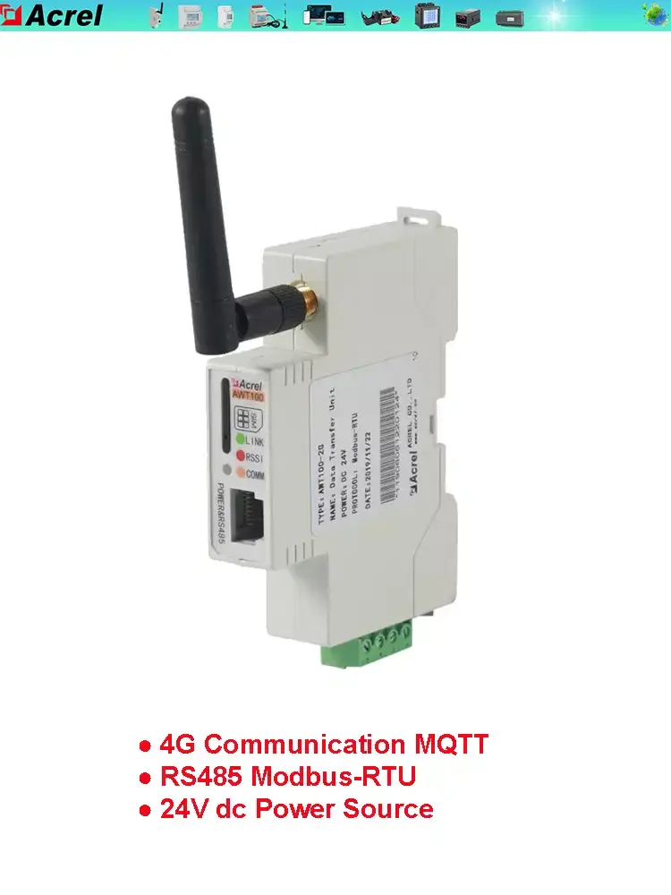 Thumbnail: Industrial IoT Gateway – WiFi / Ethernet, RS485 Modbus to MQTT / TCP Converter