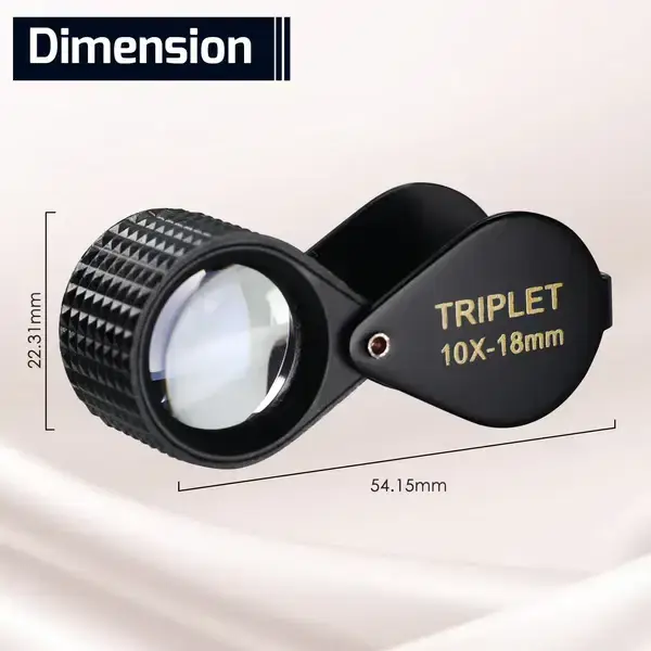 Thumbnail: 18mm Triplet Loupe – Foldable Jeweler’s Magnifier