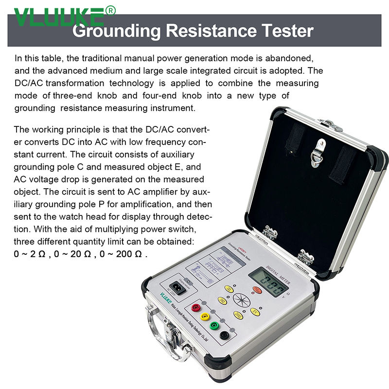 Thumbnail: Grounding Resistance Tester – DC/AC Conversion with 3-Wire & 4-Wire Test