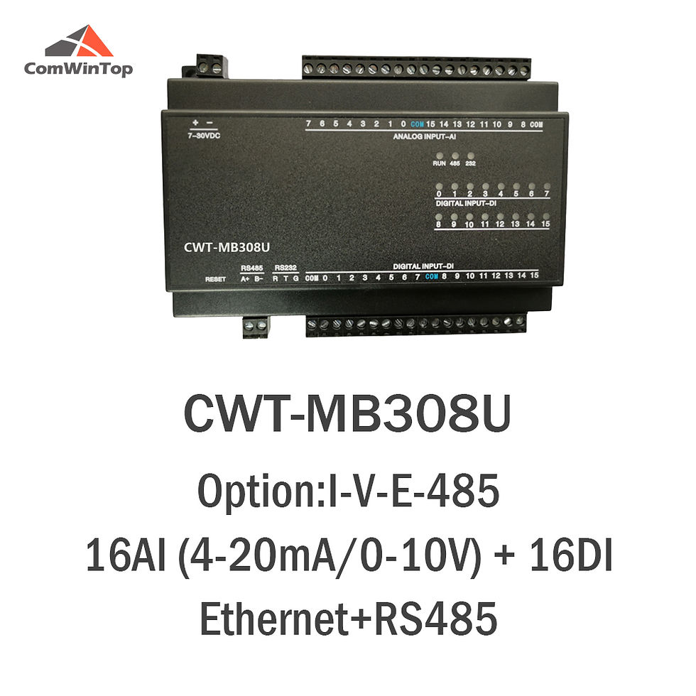 Thumbnail: Industrial Modbus I/O Acquisition Module – 16 Analogue Inputs & 16 Digital Inputs (RS485 / RS232 / Ethernet)