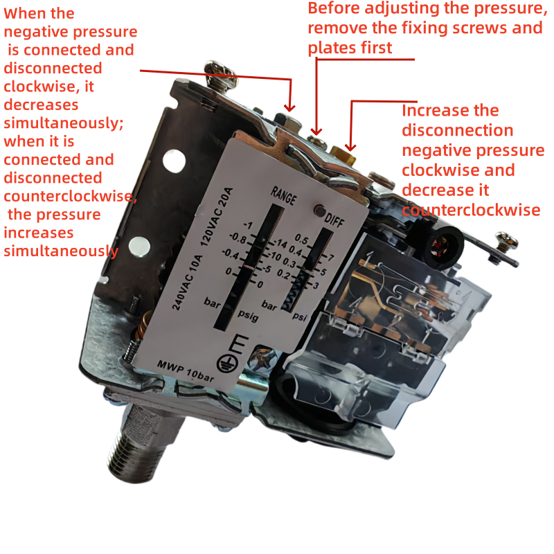 Thumbnail: Vacuum Pressure Switch – Adjustable Negative Pressure Controller for Pumps