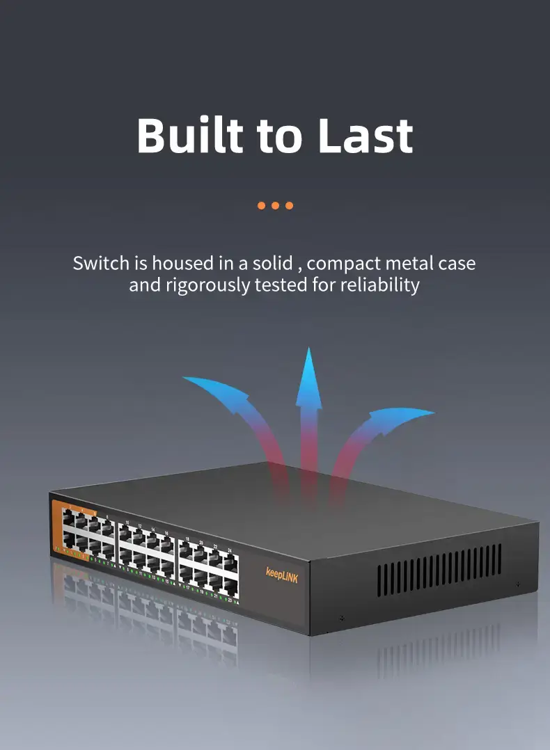 Thumbnail: 24-Port Gigabit Ethernet Unmanaged Switch – Plug-and-Play