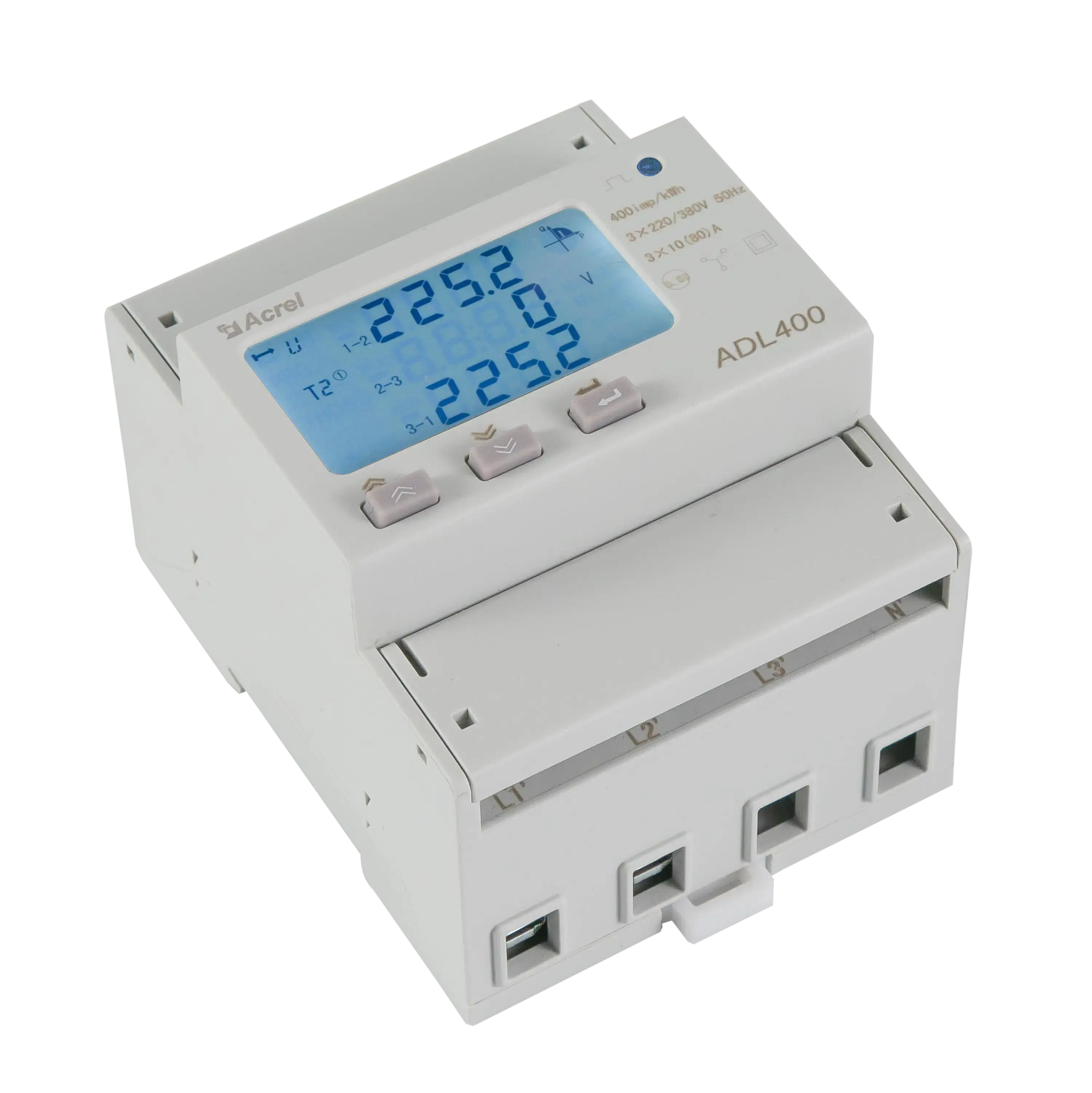 3-Phase MID Energy Meter – DIN Rail LCD Power & kWh Meter (Modbus RTU)
