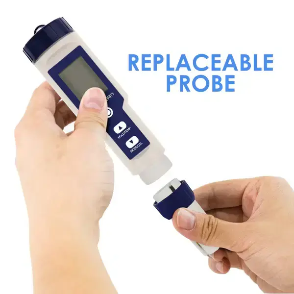 Thumbnail: 5-in-1 Waterproof Digital Water Tester – pH, EC, TDS, Salinity & Temperature