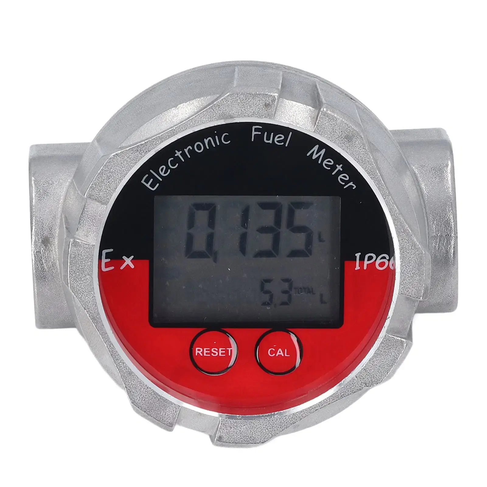 1" Digital Turbine Flow Meter | LCD Display Liquid Flow Sensor | 10–100 L/min