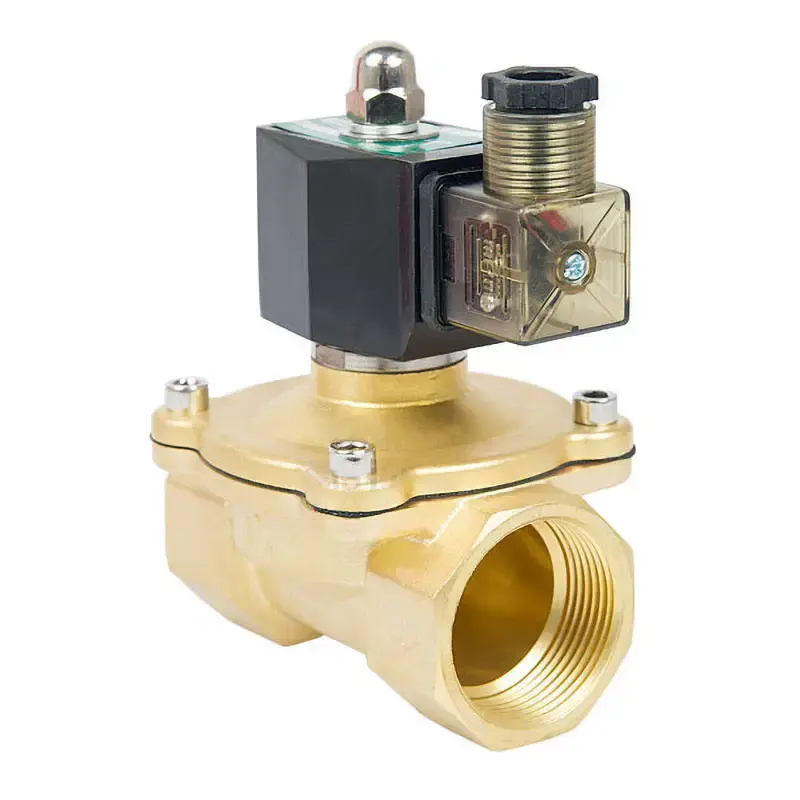 Thumbnail: IP65 Waterproof Brass Solenoid Valve – Normally Closed (1/2" to 2") with LED