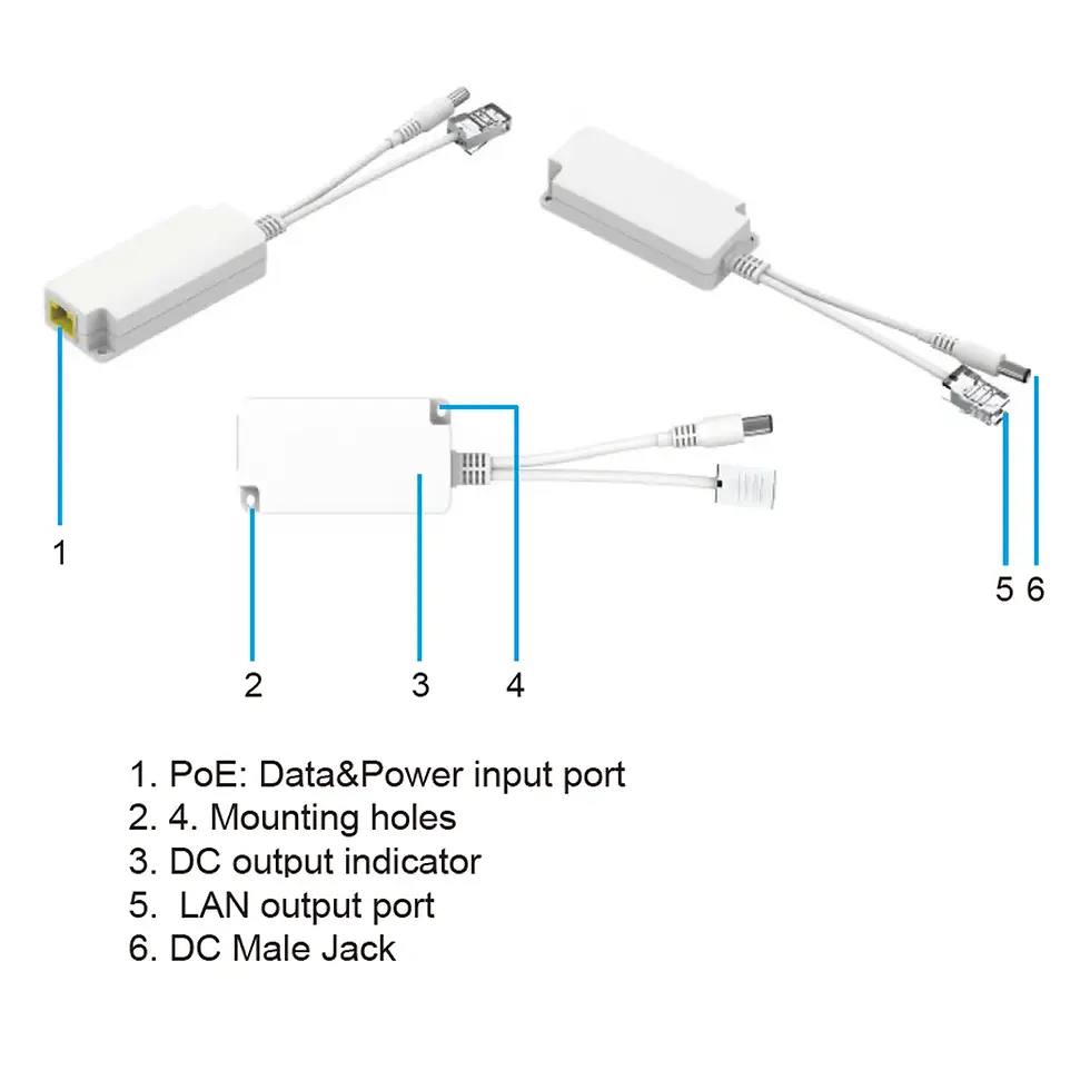 Thumbnail: PoE to DC Output 5V Splitter for GW2000 Wi-Fi Hub
