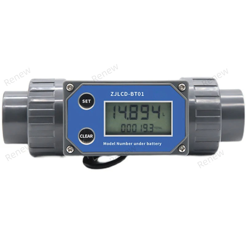Inline Turbine Flow Meter with LCD Display for Water and Liquid Pipeline Monitor