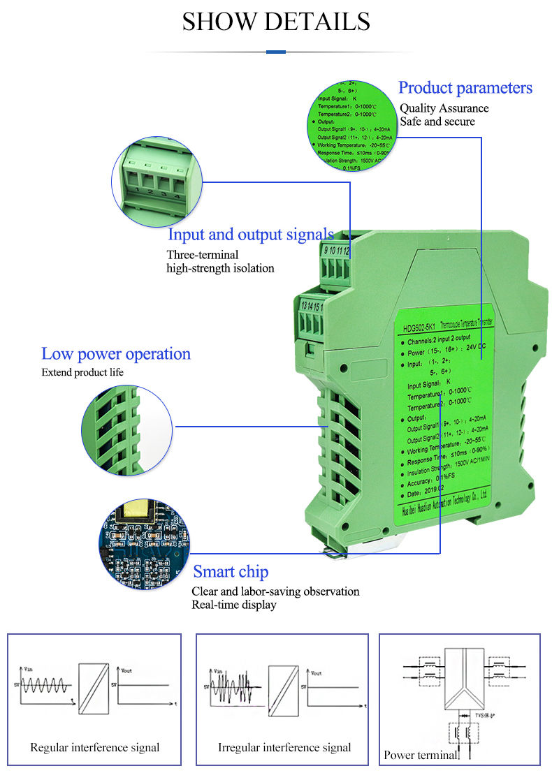 Thumbnail: Temperature Transmitter Isolator – PT1000 / Thermocouple Signal Converter