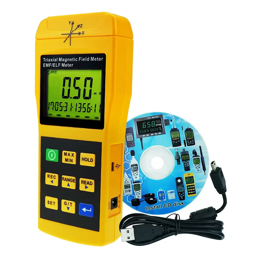 Digital Mini Triple Axis 2000Hz EMF ELF Magnetic Field Meter