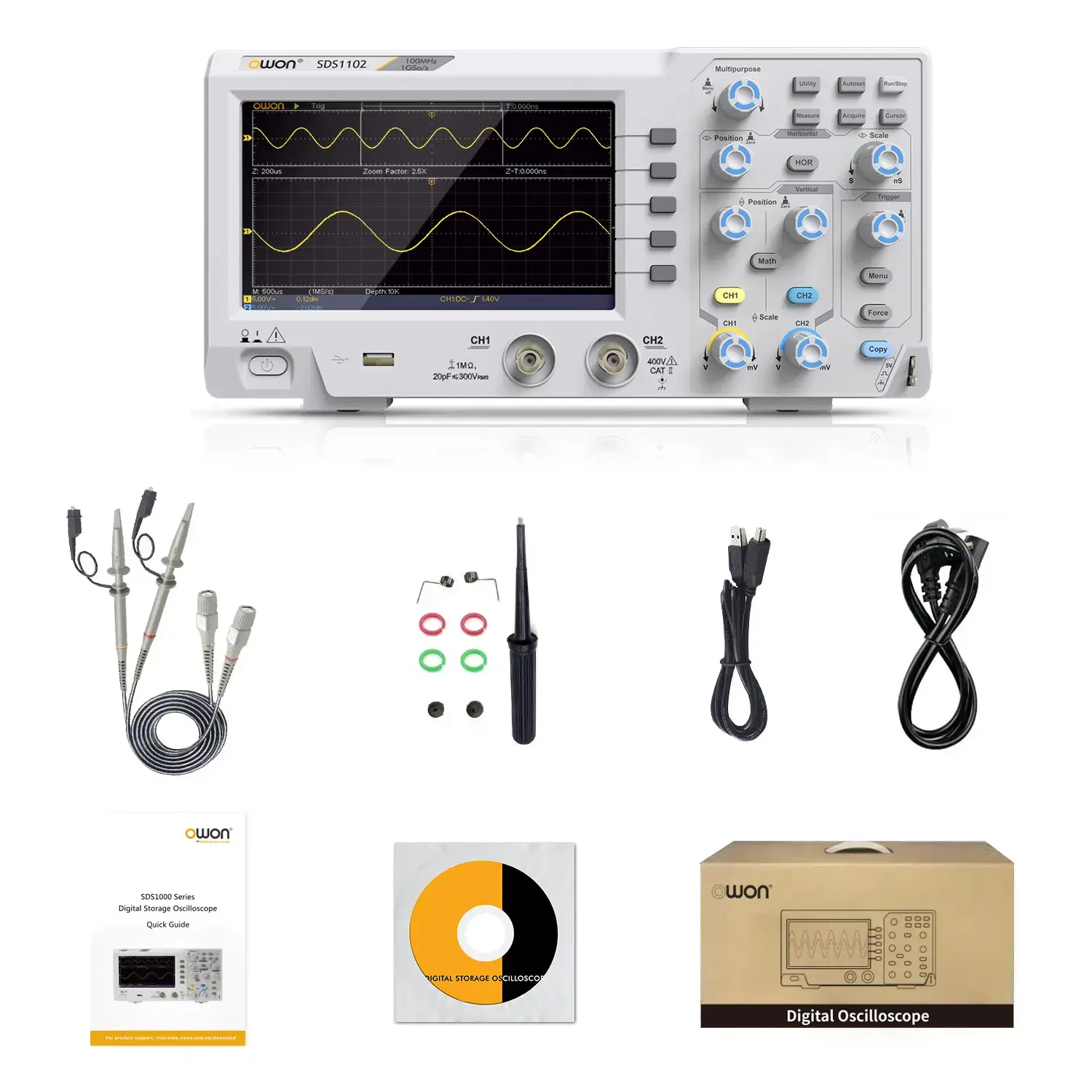 Digital Oscilloscope – 2-Channel 100 MHz, 1 GSa/s with High Capture Rate