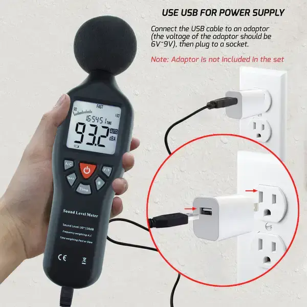 Thumbnail: Precision Compact Decibel Meter – 30–130dB Sound Level Monitor