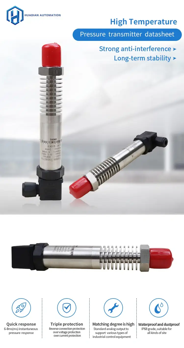 Thumbnail: High Temperature Pressure Transmitter – Up to 10MPa, 150°C+ Industrial Sensor