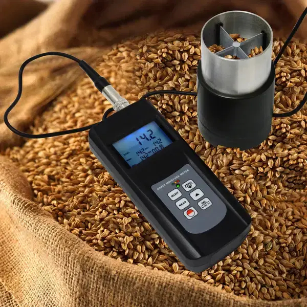 Thumbnail: Professional Grain Moisture & Temperature Meter with LED Indicators and Digital