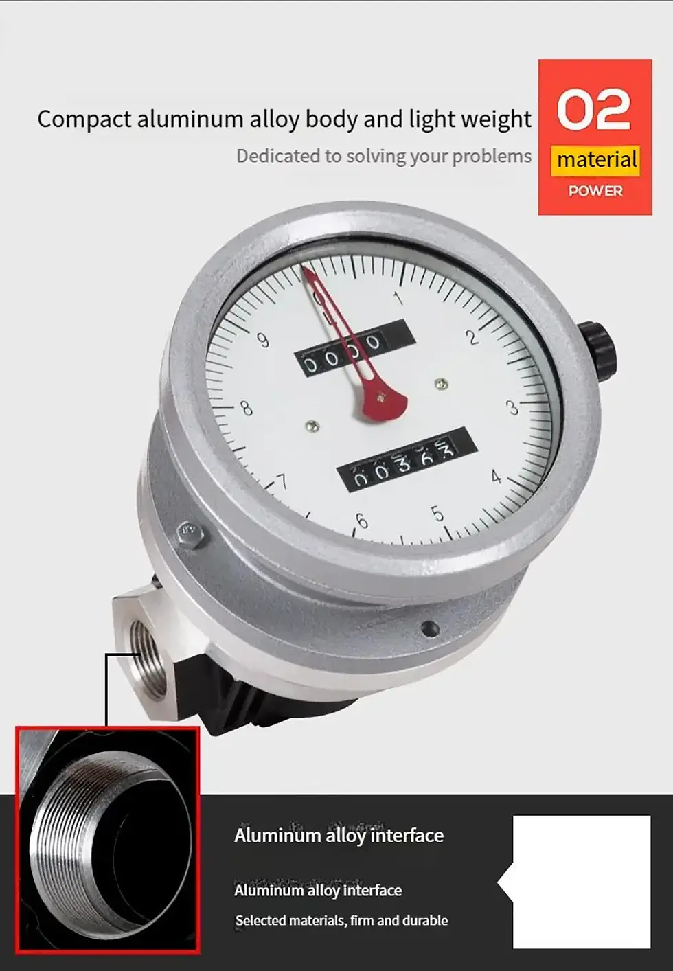 Thumbnail: Mechanical Oval Gear Flow Meter for Fuel and Oil Measurement (1” to 2” Pipe)