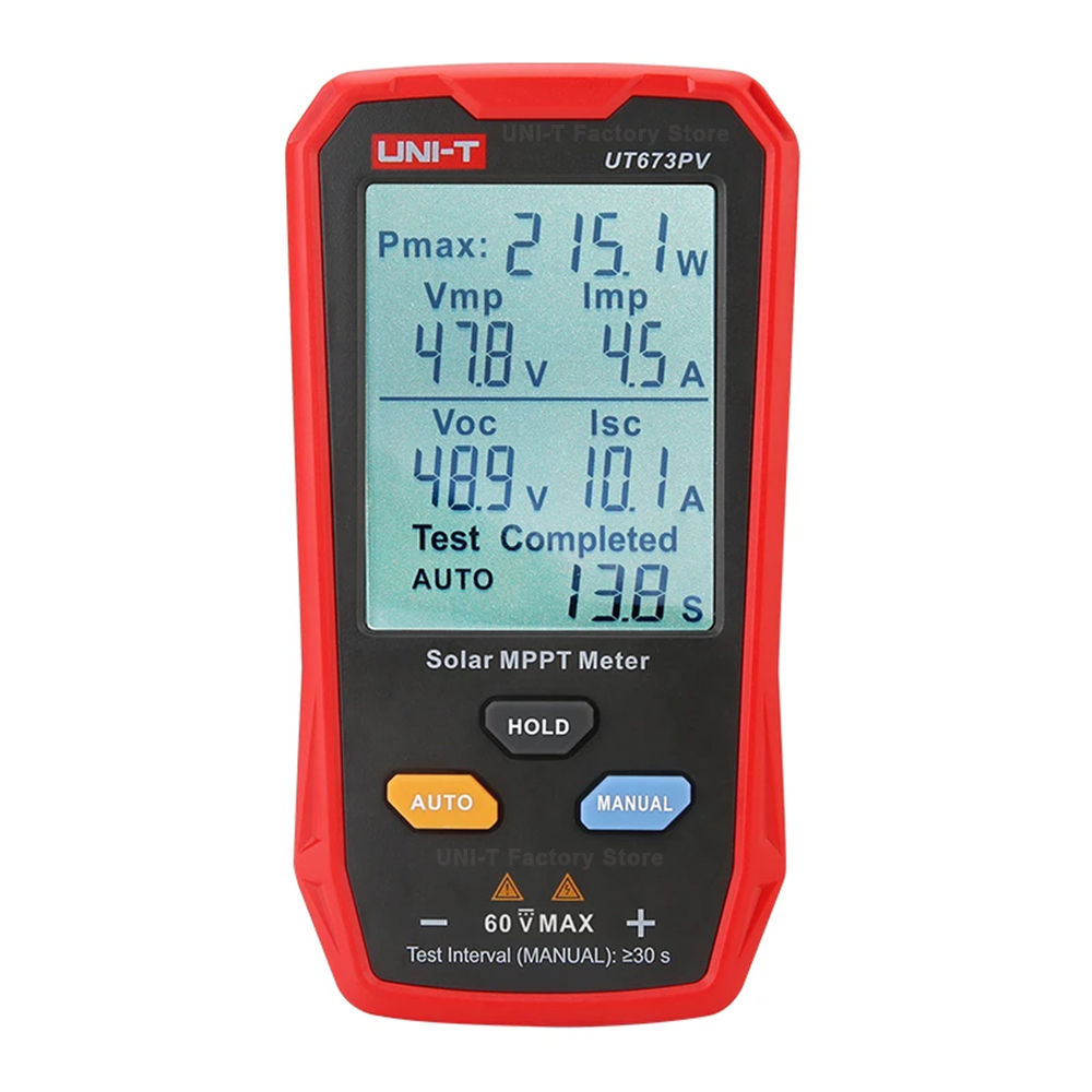 Solar MPPT Power Tester for Photovoltaic Panels (Up to 800W)