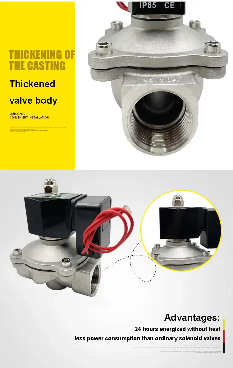 Thumbnail: Stainless Steel Waterproof Solenoid Valve – Normally Closed / Normally Open