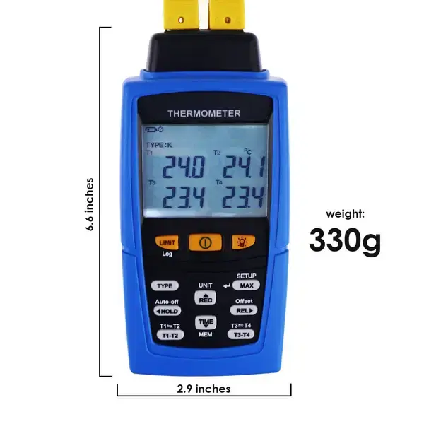Thumbnail: 4-Channel Thermocouple Thermometer Data Logger – K/J/T/E/R/S/N Types
