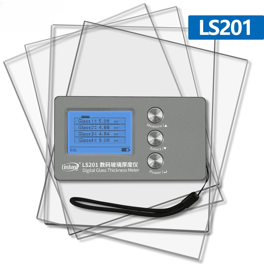 Laser Glass Thickness Gauge – Digital One-Sided Measurement for Double & Triple