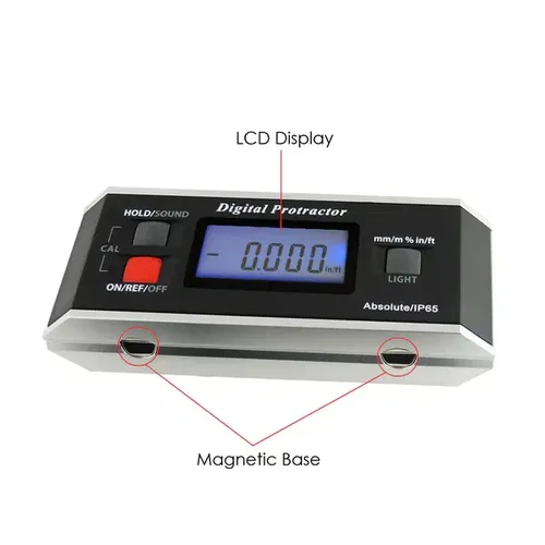 Digital Protractor Angle Finder – 360° Inclinometer with Magnetic Base ...