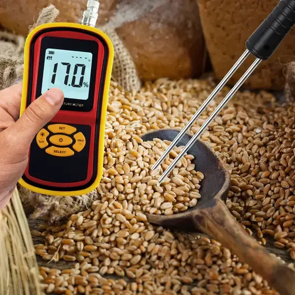 Thumbnail: Grain Moisture & Food Temperature Meter – Multi-Grain Tester with LCD Backlight