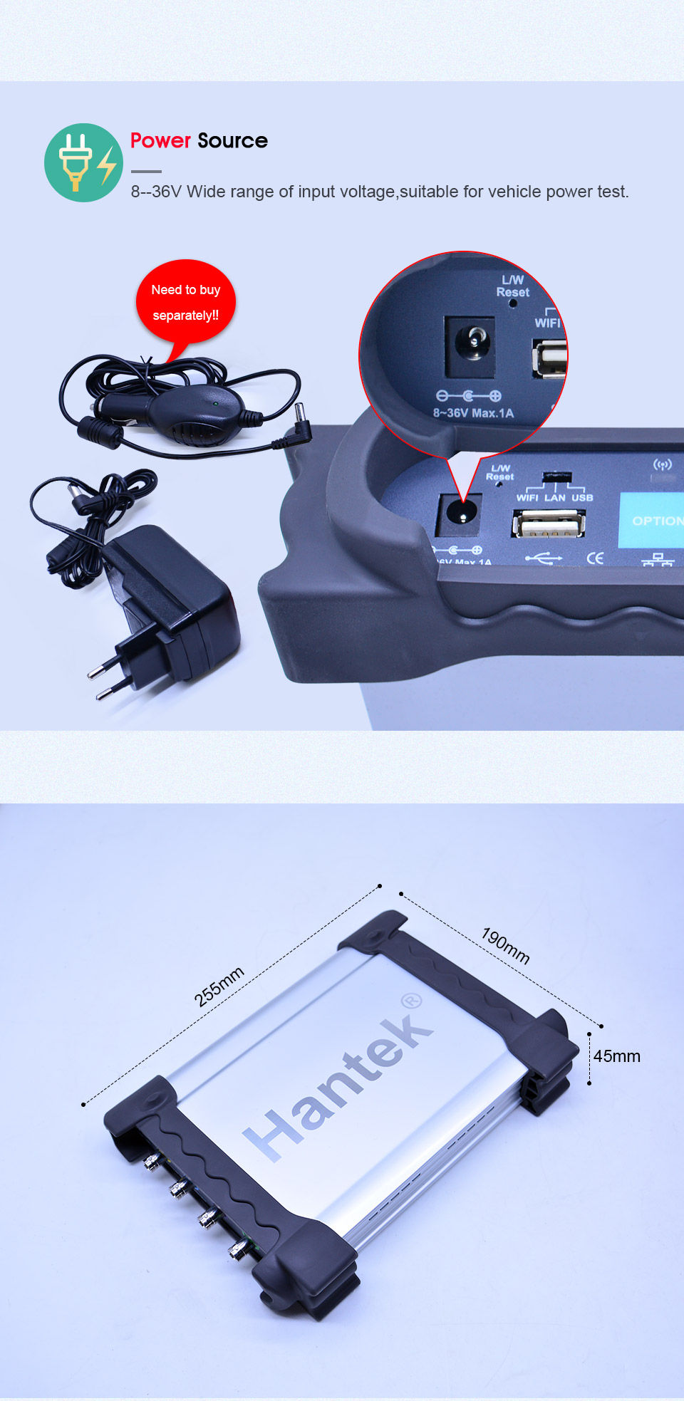 Thumbnail: Automotive USB Digital Oscilloscope Kit – 4 Channel 60MHz 200MS/s Car Diagnostic System