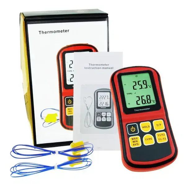 Thumbnail: Dual Channel Digital Thermocouple Thermometer (J, K, T, E, N, S, R Types)