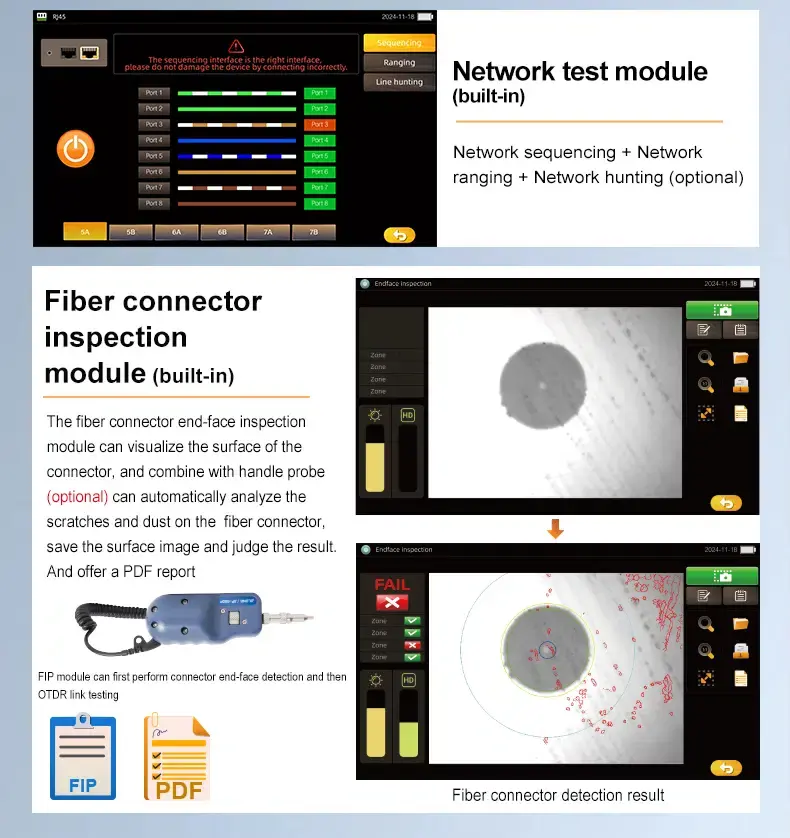 Thumbnail: PON OTDR with Triple Wavelength Testing (1310/1550/1625nm, 7" Touch Screen, Live