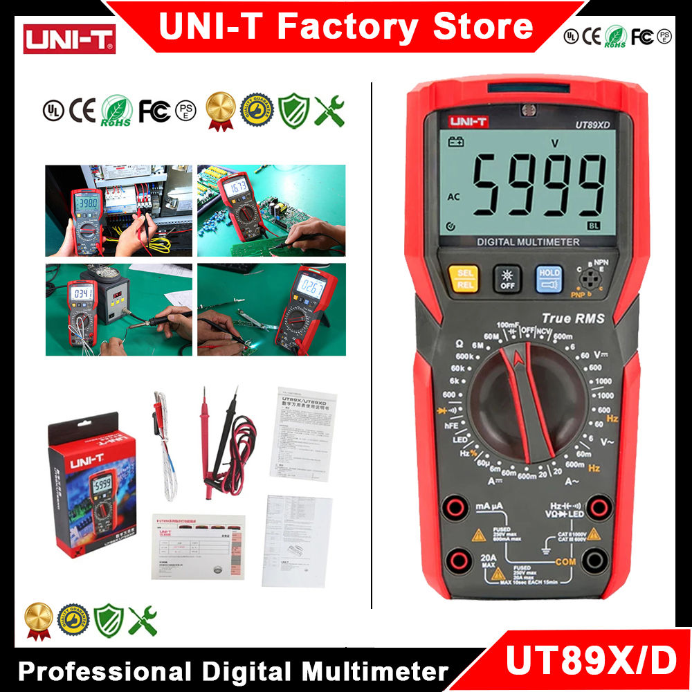 Digital Multimeter UNI-T UT89X UT89XD Professional Electrician Tester Voltmeter 