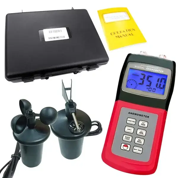 Thumbnail: Multi-Function Digital Anemometer with Speed, Flow, Direction & Temperature