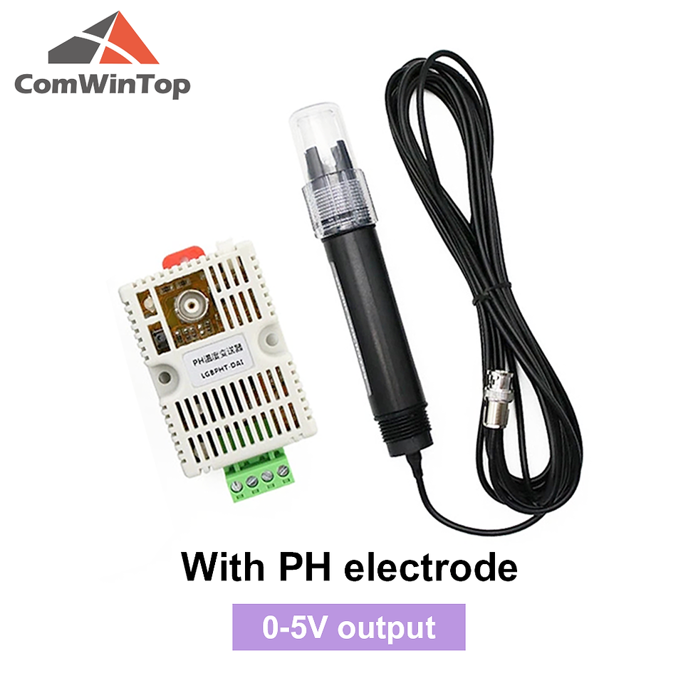 Thumbnail: Industrial Water pH & Temperature Transmitter – 0–5V / 0–10V / 4–20mA / RS485 (BNC Electrode)