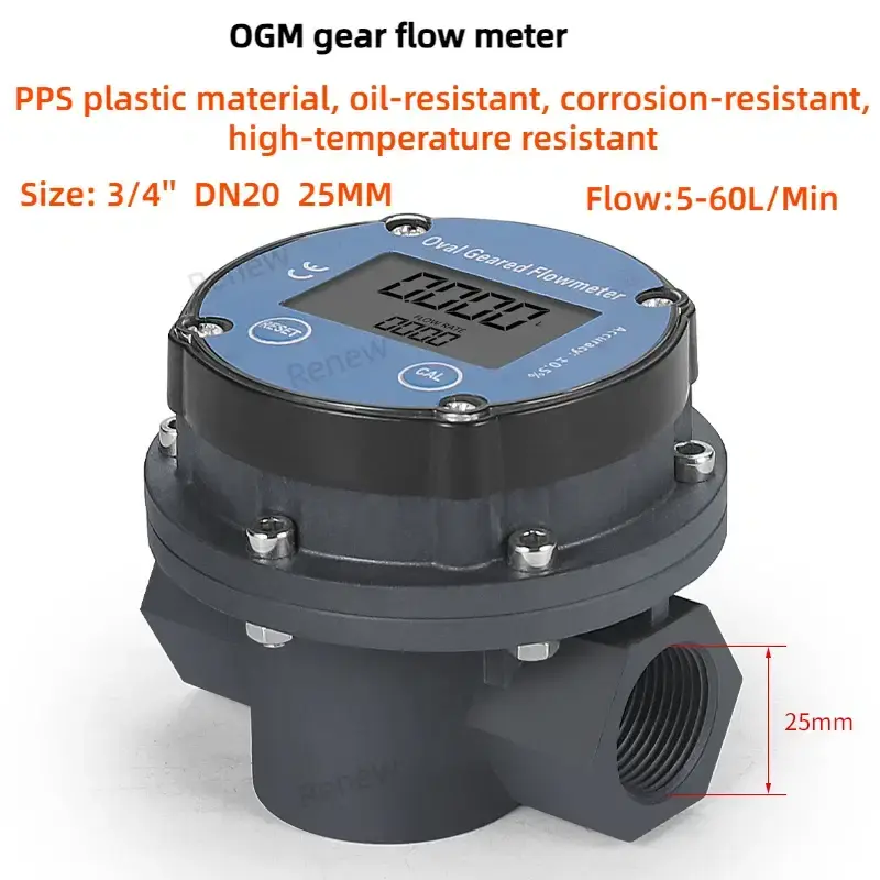 Thumbnail: Digital Small Flow Oval Gear Meter for Urea, Diesel and Chemical Liquid