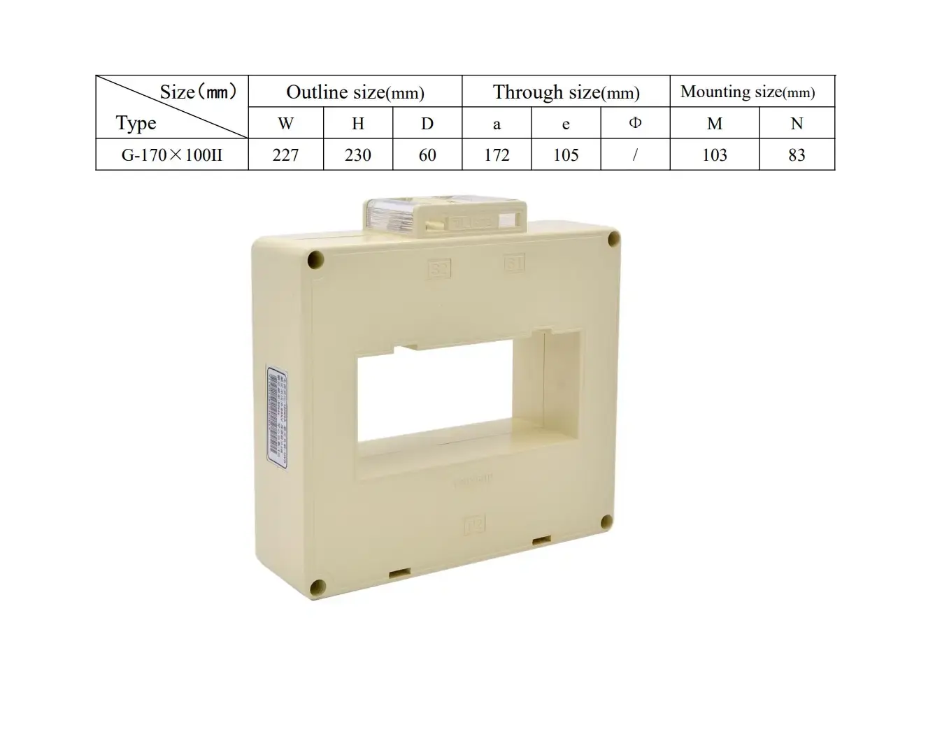 ACREL 170 x 100ii Current Transformer for Electrical Monitoring
