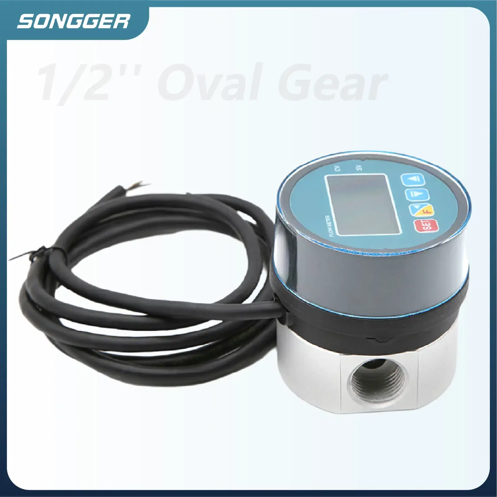 Digital Oval Gear Fuel Flow Meter with RS485 Modbus for Diesel and Oil