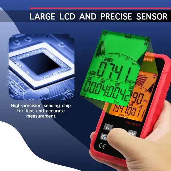 Thumbnail: Professional EMF Detector – EF, RF & 3-Axis MF Radiation Tester with Audible