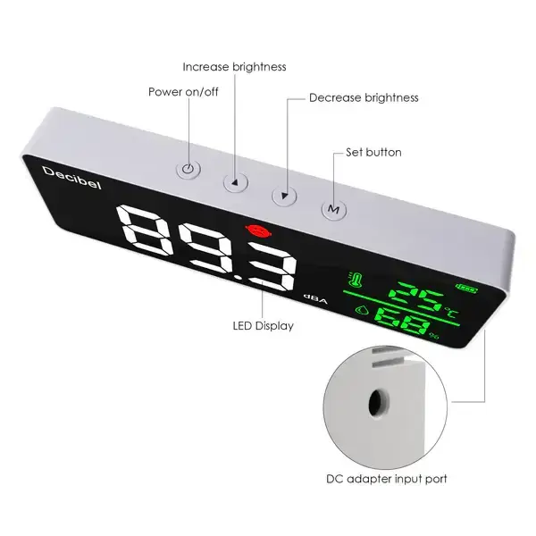 Thumbnail: Multifunction Decibel Meter – Real-Time dB, Temperature & Humidity Monitor