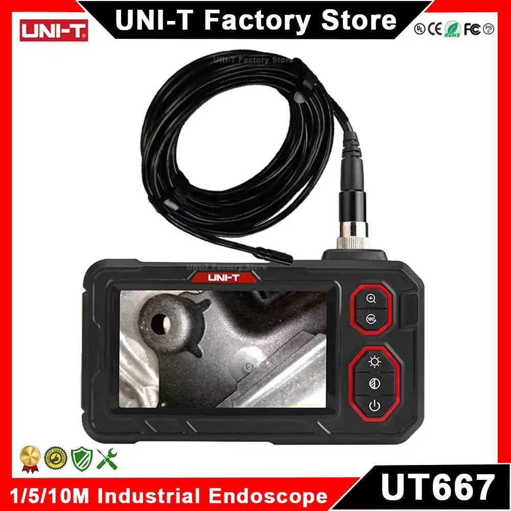 Industrial Inspection Endoscope Camera with 4.3” IPS Display and HD Imaging