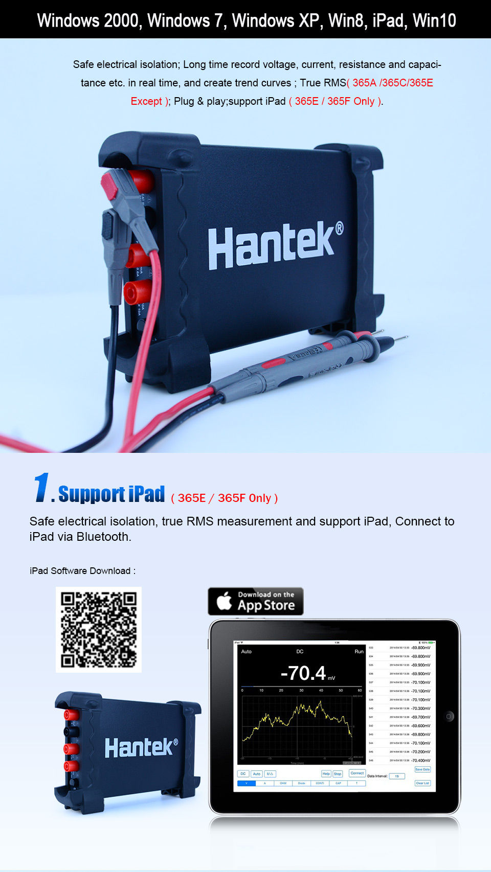 Thumbnail: USB True RMS Data Logger – Voltage Current Resistance Capacitance Long-Term Recorder