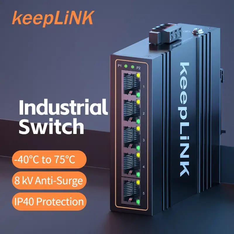 Thumbnail: Industrial 5-Port Megabit Ethernet Switch