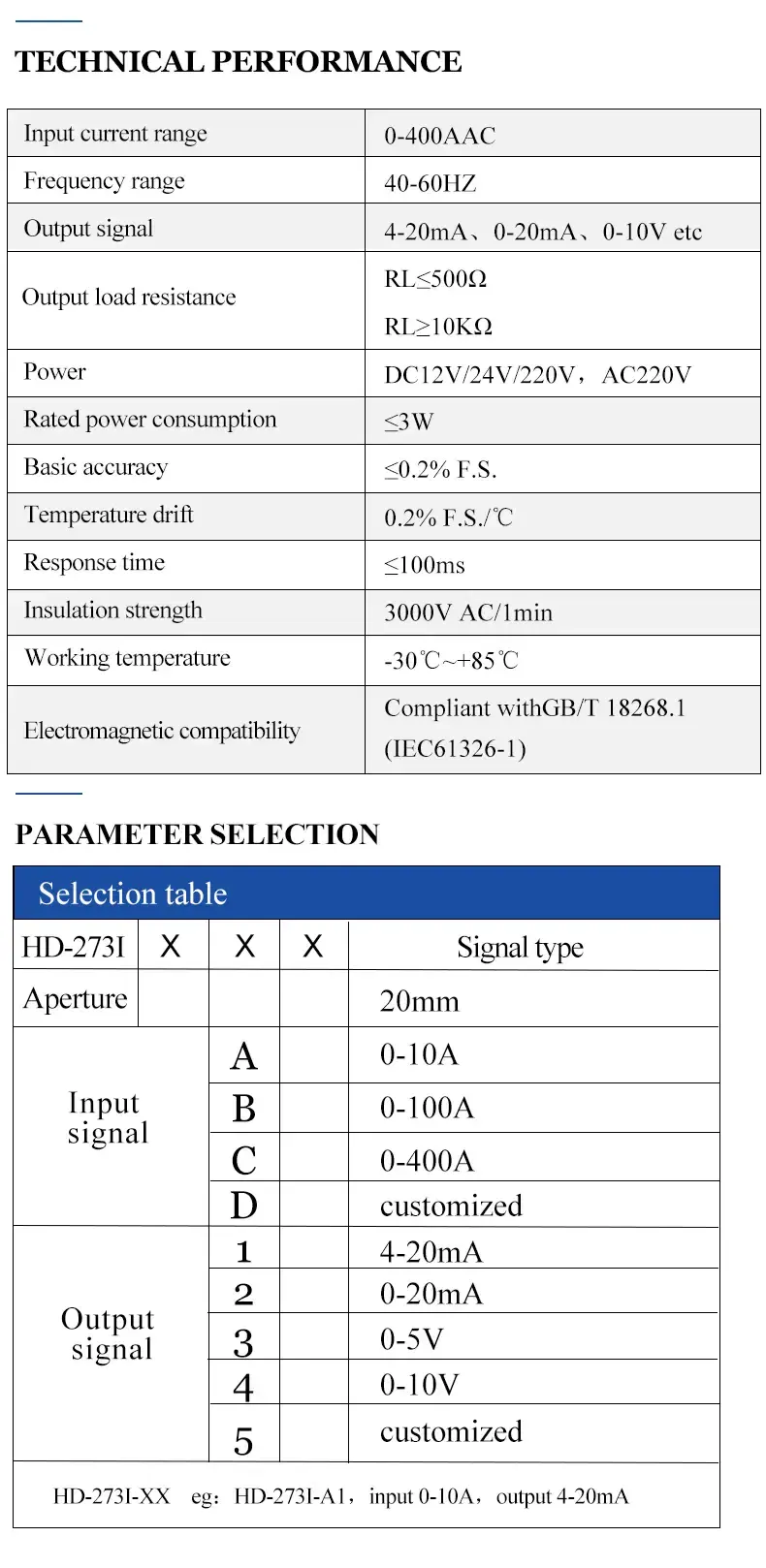 Thumbnail: 3 Phase Current Transducer – 4–20mA / 0–10V Output, Hall Effect Current Sensor