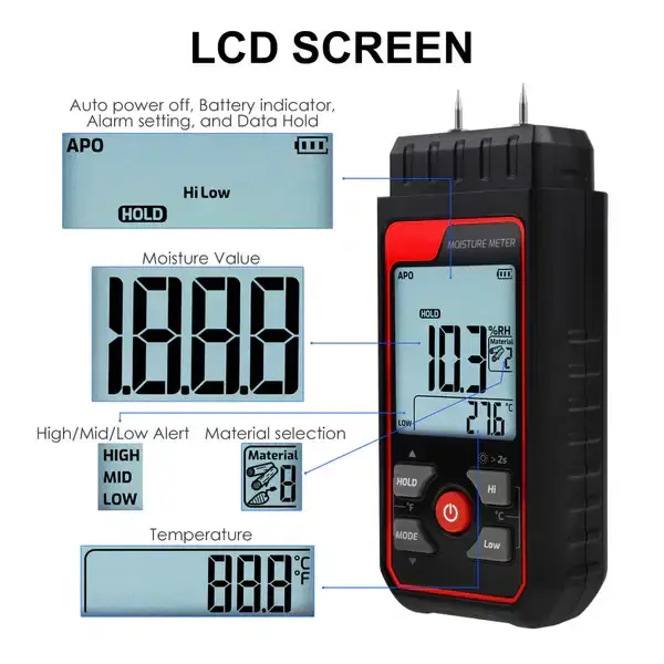 Thumbnail: Pin Type Handheld Moisture Meter