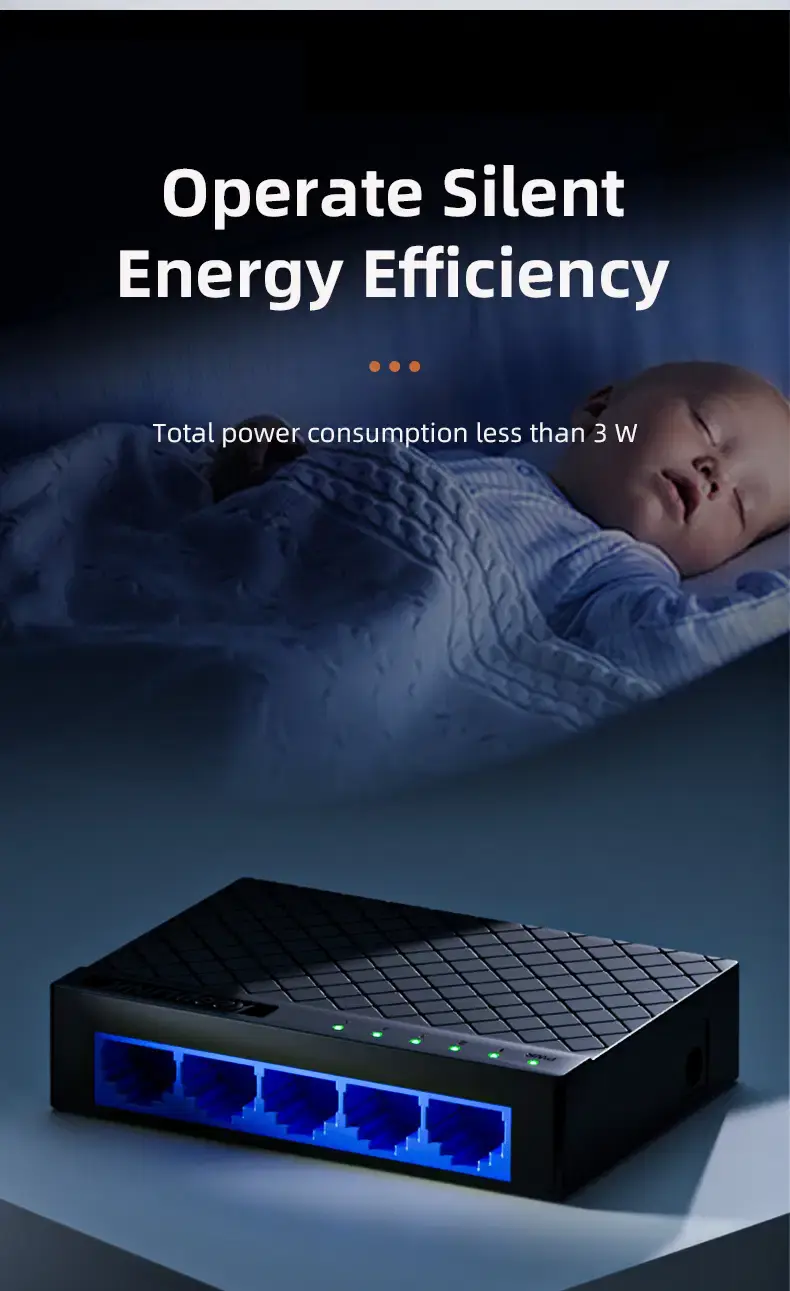 Thumbnail: 5-Port Gigabit Ethernet Switch – Unmanaged, Plug & Play