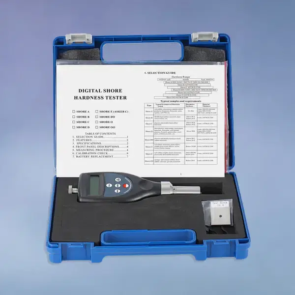 Thumbnail: Digital Hardness Durometer Tester for Plastic, Middle Hard Rubber Materials Shor
