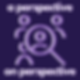 magnified purple and white outline of person with white and purple text on purple background