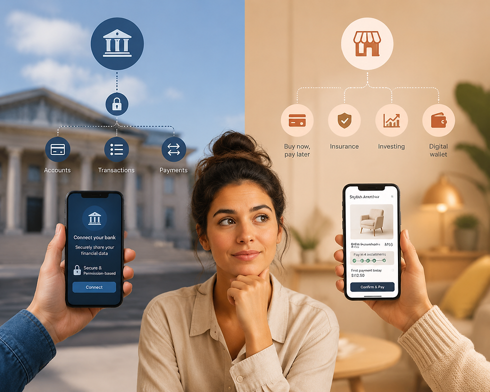 Open banking vs embedded finance: what's the difference?