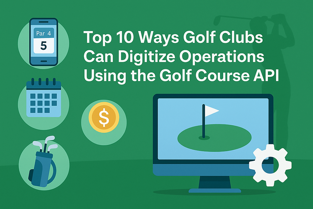 Top 10 Ways Golf Clubs Can Digitize Operations Using the Golf Course API