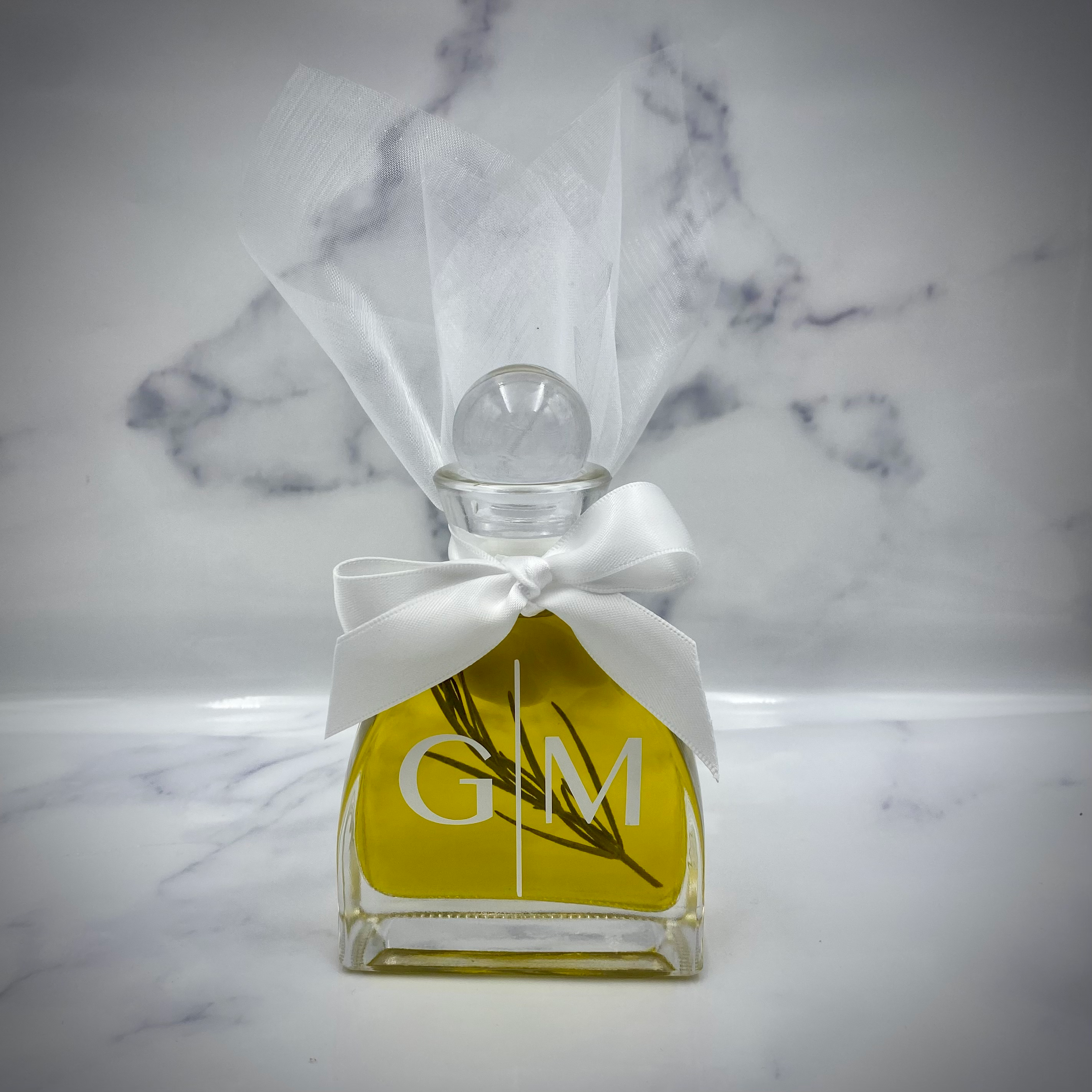 Personalised Olive Oil Bottle with Rosemary