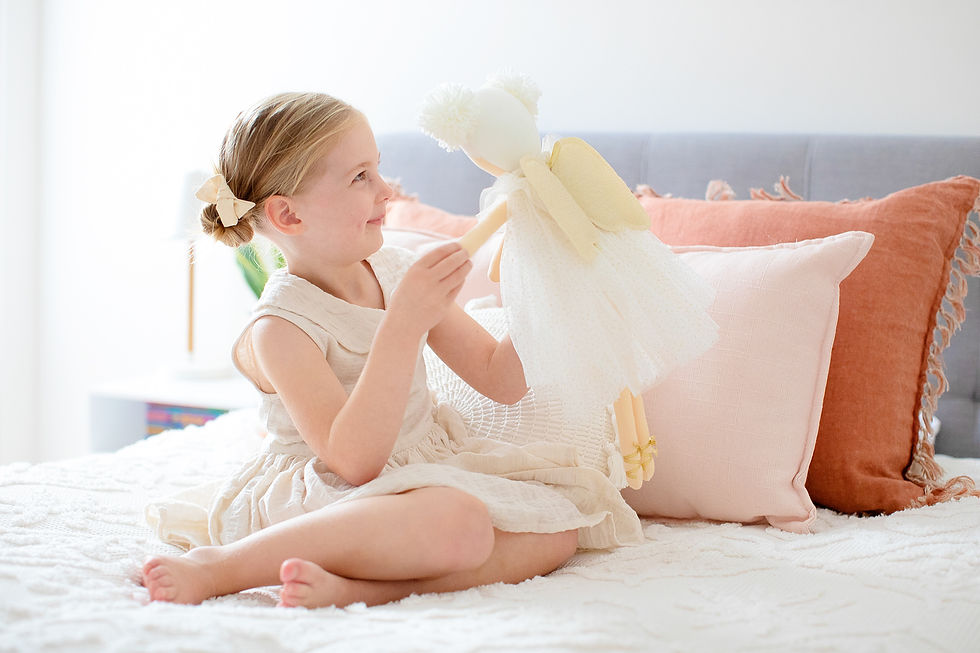 Thumbnail: "Ava" Angel Doll Gold 48cm